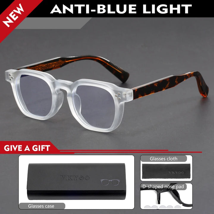 Vicky Unisex Full Rim Square Brow Line Acetate Reading Glasses 527499
