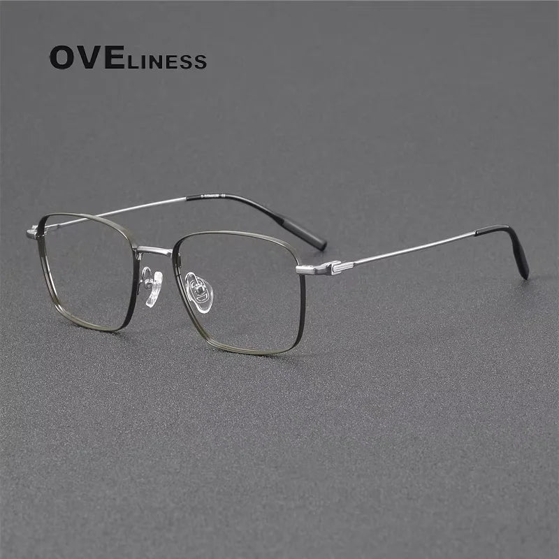 Oveliness Unisex Full Rim Square Titanium Eyeglasses 81027