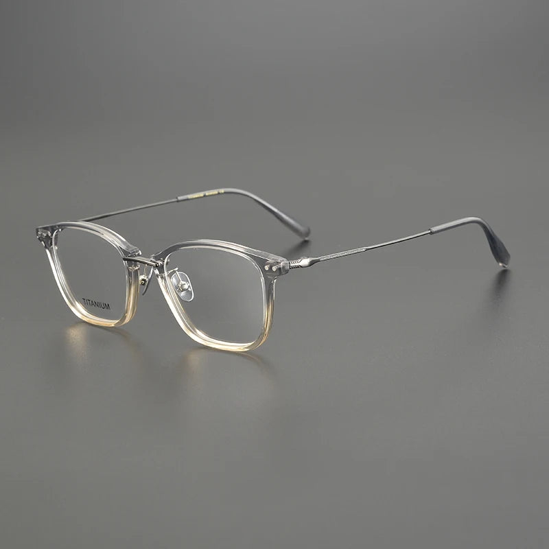 Nobler Unisex Full Rim Square Titanium Acetate Eyeglasses D001 Full Rim Nobler   