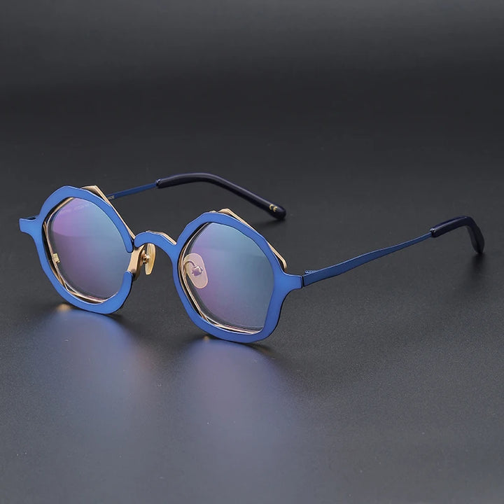 Muzz 0100 men's oval IP titanium acetate prescription eyeglasses — view 3