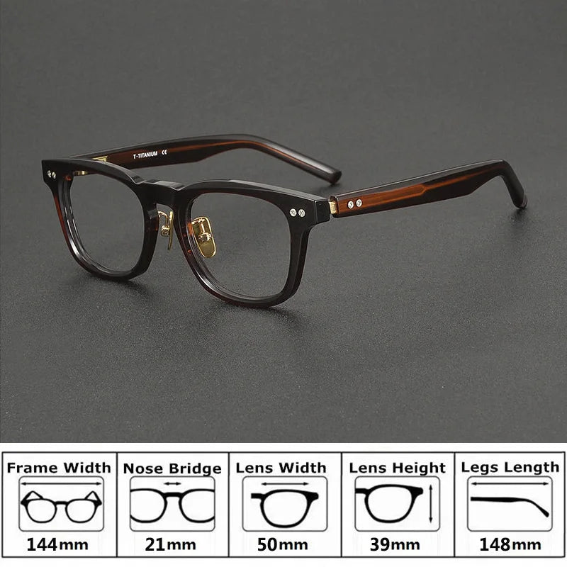 Bobbie Unisex Full Rim Square Acetate Eyeglasses NP-161