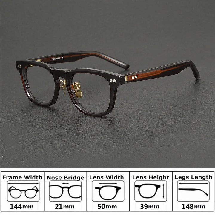 Bobbie Unisex Full Rim Square Acetate Eyeglasses NP-161
