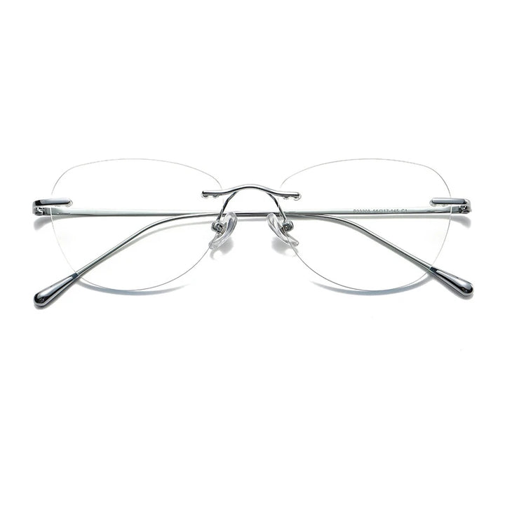 KatKani Unisex Rimless Oval Titanium Eyeglasses 23205 Rimless KatKani Eyeglasses   