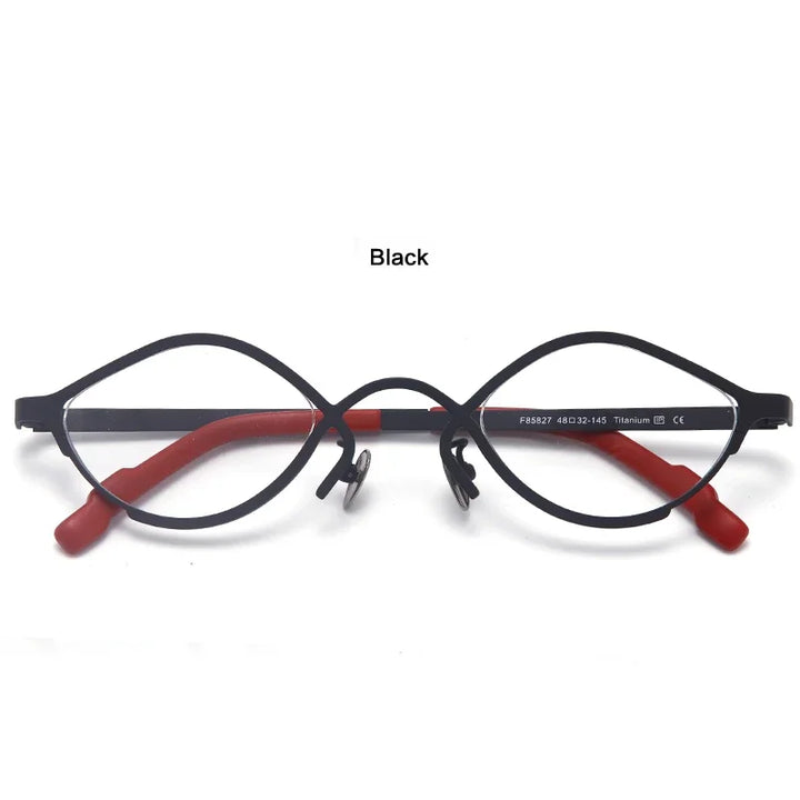 Aror Unisex Full Rim Small Oval Titanium Eyeglasses 464832