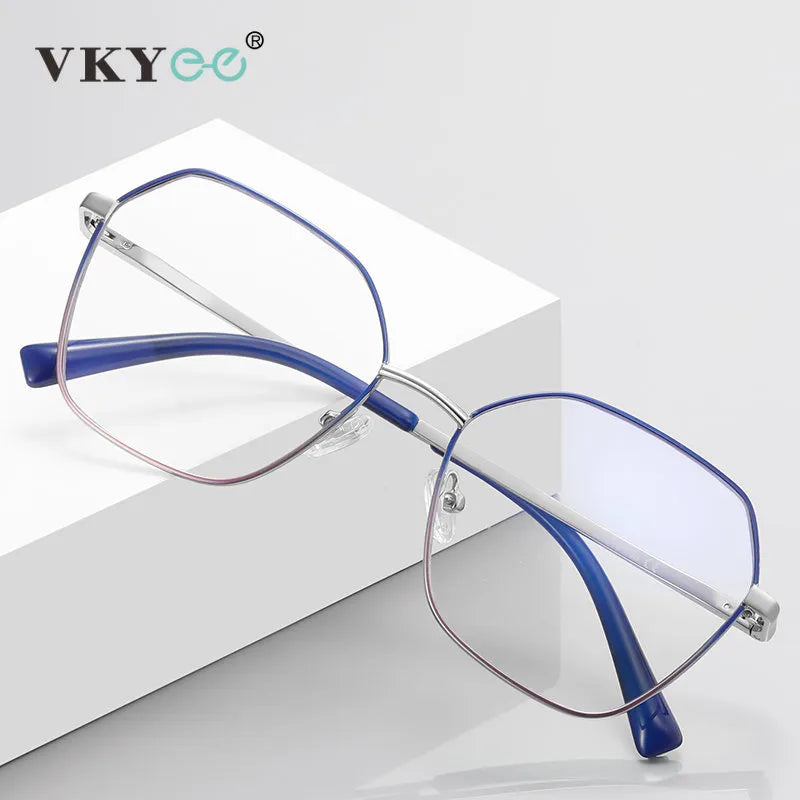 Vicky Women's Full Rim Stainless Steel Polygon Reading Glasses 3090 Reading Glasses Vicky   