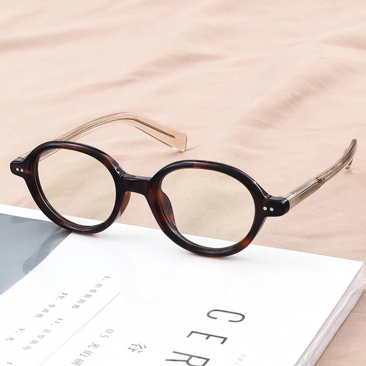 Black Mask Unisex Full Rim Oval Acetate Eyeglasses 2304 Full Rim Black Mask Tortoise  