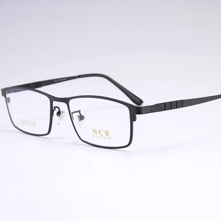 Reven Jate Men's Full Rim Polygon Square Titanium Eyeglasses 665009