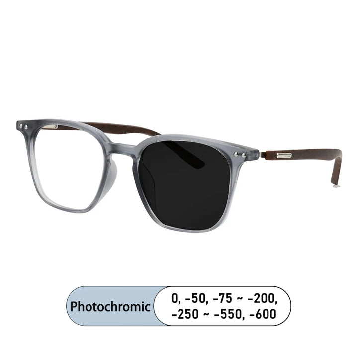 Kocolior Unisex Full Rim Square Tr 90 Alloy Photochromic Reading Glasses 766121