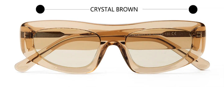 Esnbie Unisex Full Rim Square Brow Line Acetate Sunglasses 240171