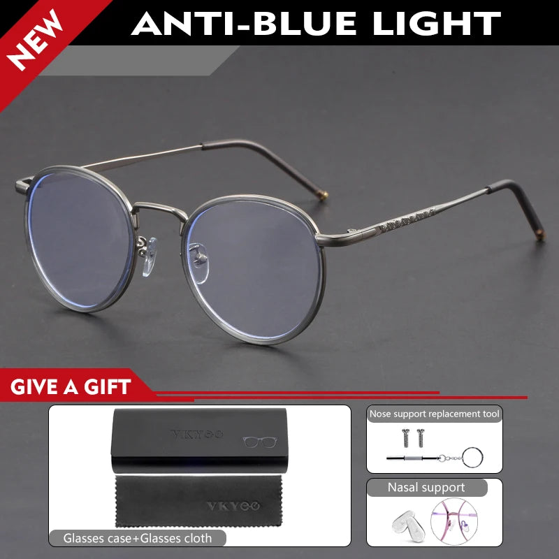 VIcky Unisex Full Rim Oval Round Tr 90 Titanium Reading Glasses 10437