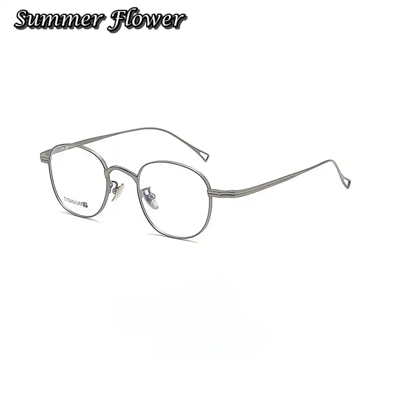Summer Flower Unisex Full Rim Oval Square Titanium Eyeglasses 880554