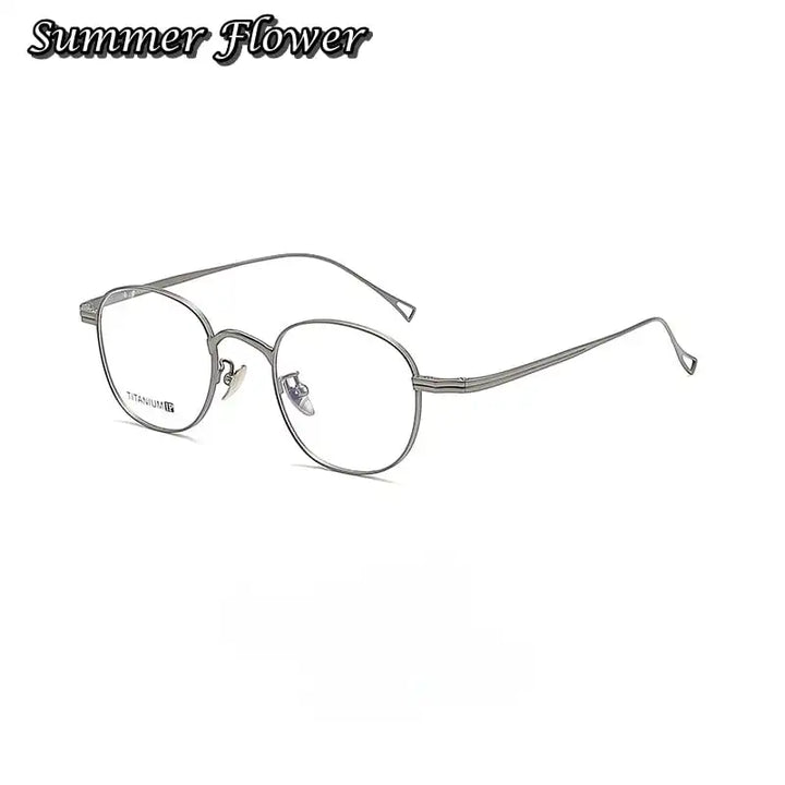 Summer Flower Unisex Full Rim Oval Square Titanium Eyeglasses 880554
