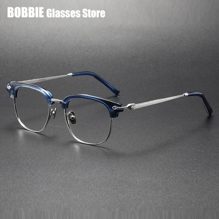 Bobbie Unisex Full Rim Square Titanium Acetate Eyeglasses 692306