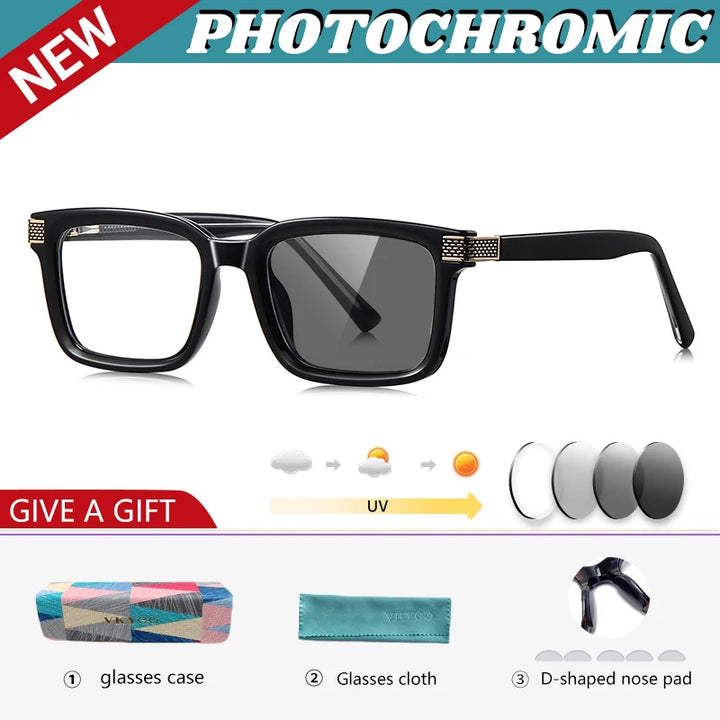 Vicky Unisex Full Rim Square Tr 90 Titanium Reading Glasses 67106