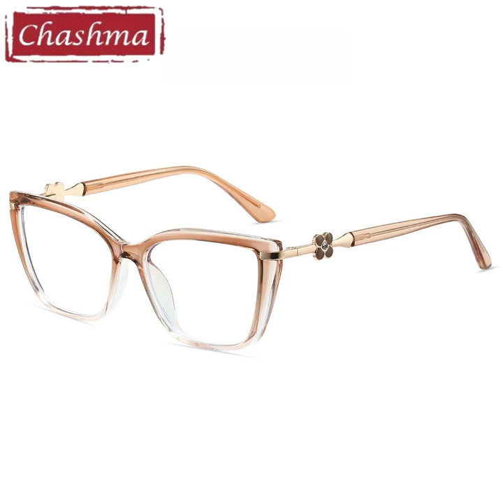 Chashma Ochki Women's Full Rim Cat Eye Tr 90 Alloy Eyeglasses 883004