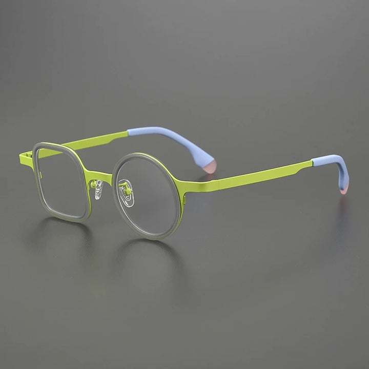 Gatenac Women's Full Rim Square Round Titanium Eyeglasses Gxyj185886