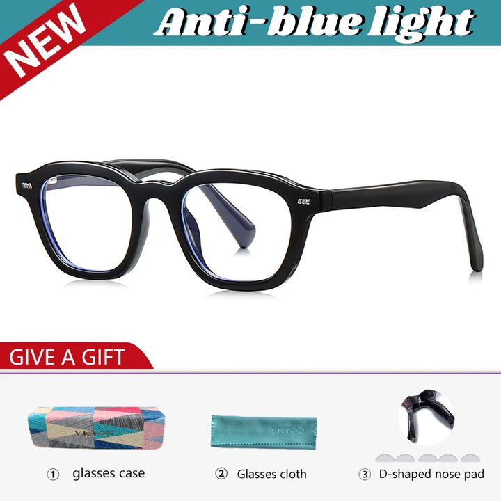 Vicky Unisex Full Rim Square Tr 90 Titanium Reading Glasses 97015