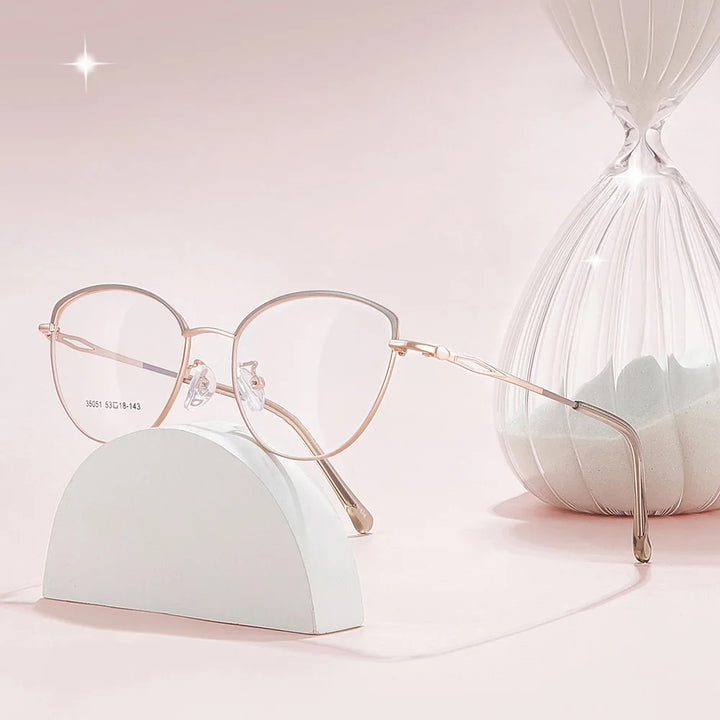 Gmei Optical 35051 women's cat eye alloy prescription eyeglasses