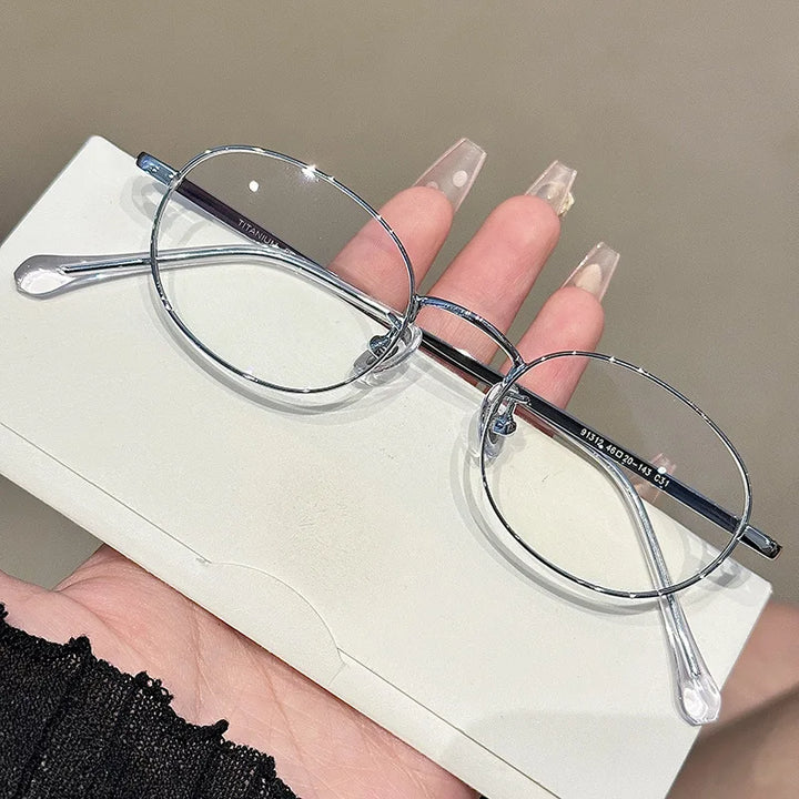 Zirosat Women's Full Rim Oval Round Alloy Eyeglasses 91312