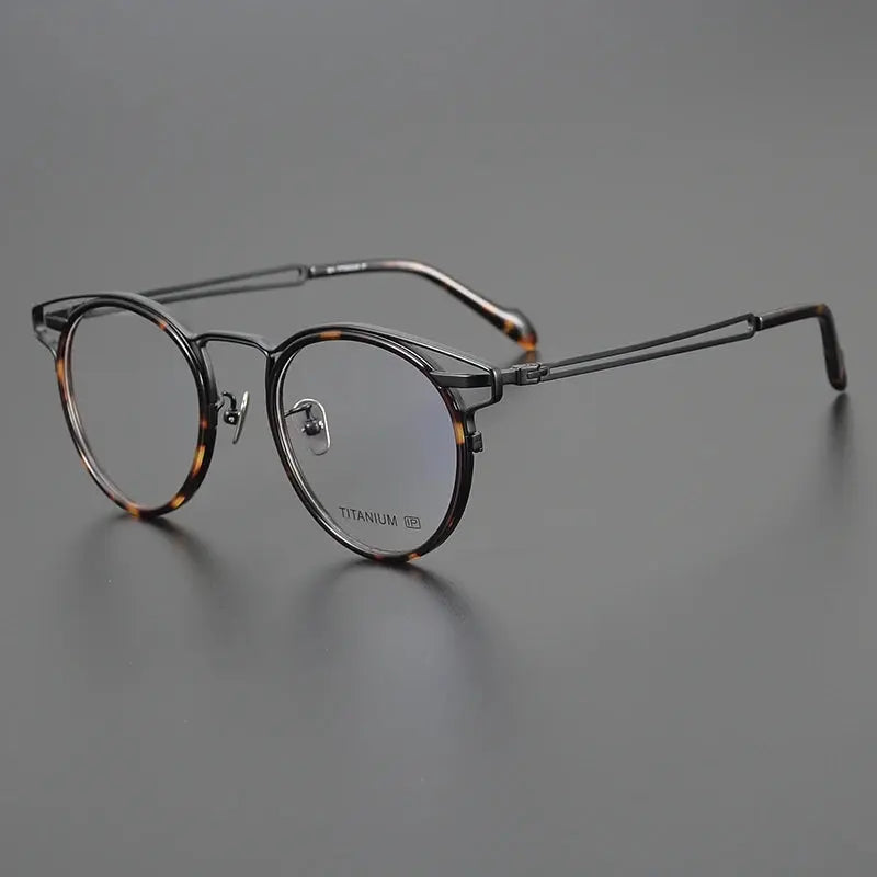 Bobbie 190610 Full Rim Women’s Oval  Acetate Titanium Frames FuzWeb