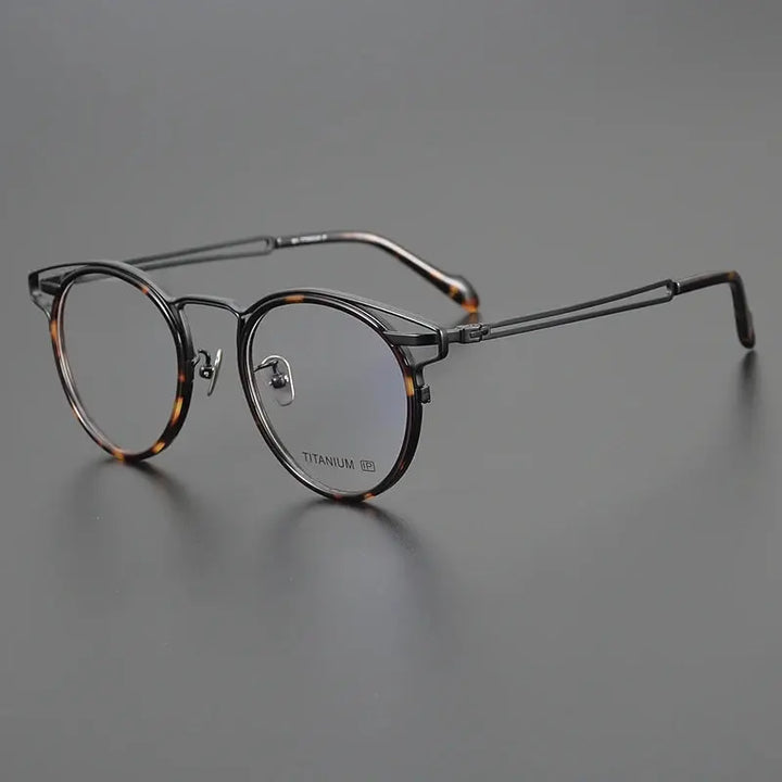 Bobbie 190610 Full Rim Women’s Oval  Acetate Titanium Frames FuzWeb