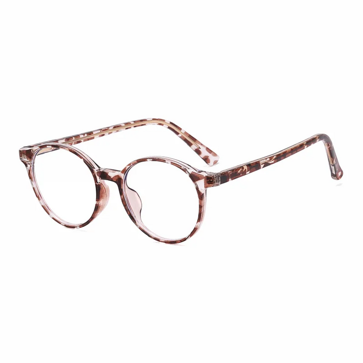 Ralferty Unisex Youth's Full Rim Round Tr 90 Acetate Eyeglasses R830 Full Rim Ralferty C2 Leopard CHINA 