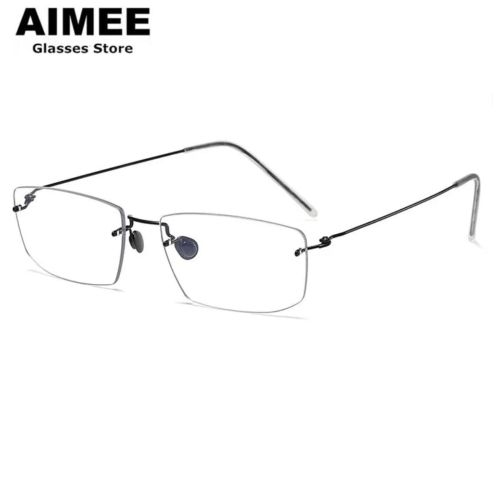 Aimee Women's Rimless Square Titanium Eyeglasses 2269 Rimless Aimee   