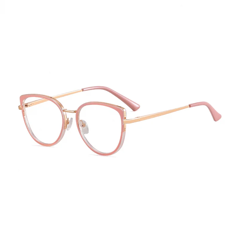 Ralferty Women's Full Rim Square Cat Eye Tr 90 Acetate Eyeglasses R81139 Full Rim Ralferty C5 Light Pink CHINA 