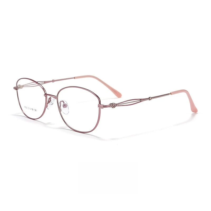 Yimaruili Women's Full Rim Oval Cat Eye Alloy Eyeglasses 85301