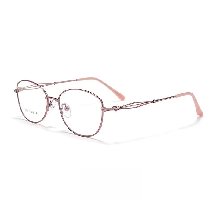 Yimaruili Women's Full Rim Oval Cat Eye Alloy Eyeglasses 85301