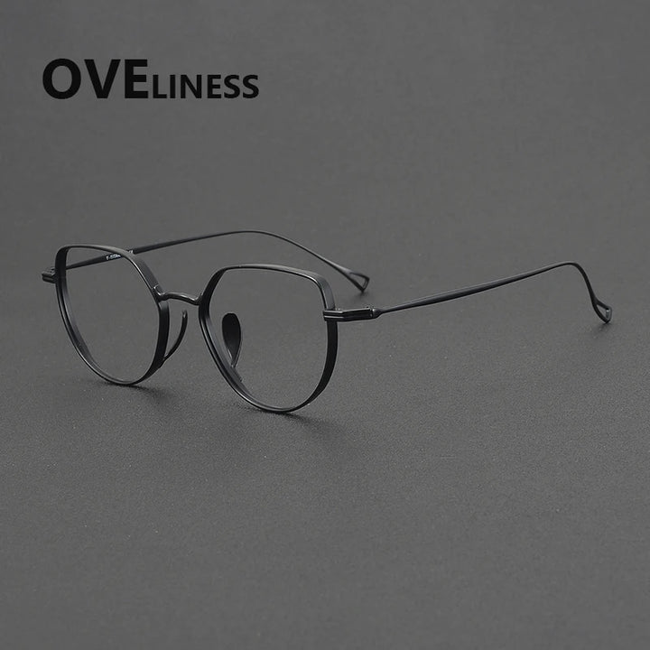 Oveliness Unisex Full Rim Square Cat Eye Titanium Eyeglasses 643002