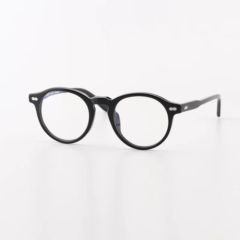 Bobbie Women's Full Rim Round Acetate Titanium Eyeglasses 761201