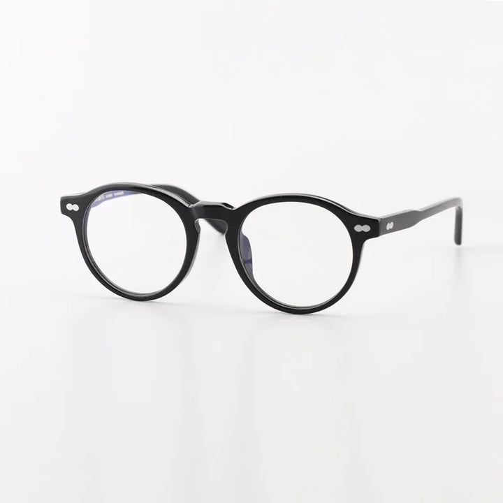 Bobbie Women's Full Rim Round Acetate Titanium Eyeglasses 761201