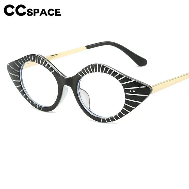 CCSpace Women's Full Rim Small Cat Eye Plastic Eyeglasses 57281 Full Rim CCspace   