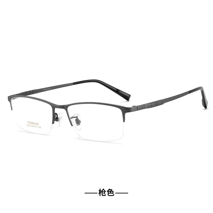 Reven Jate Unisex Full Rim Square Brow Line Titanium Eyeglasses 65035