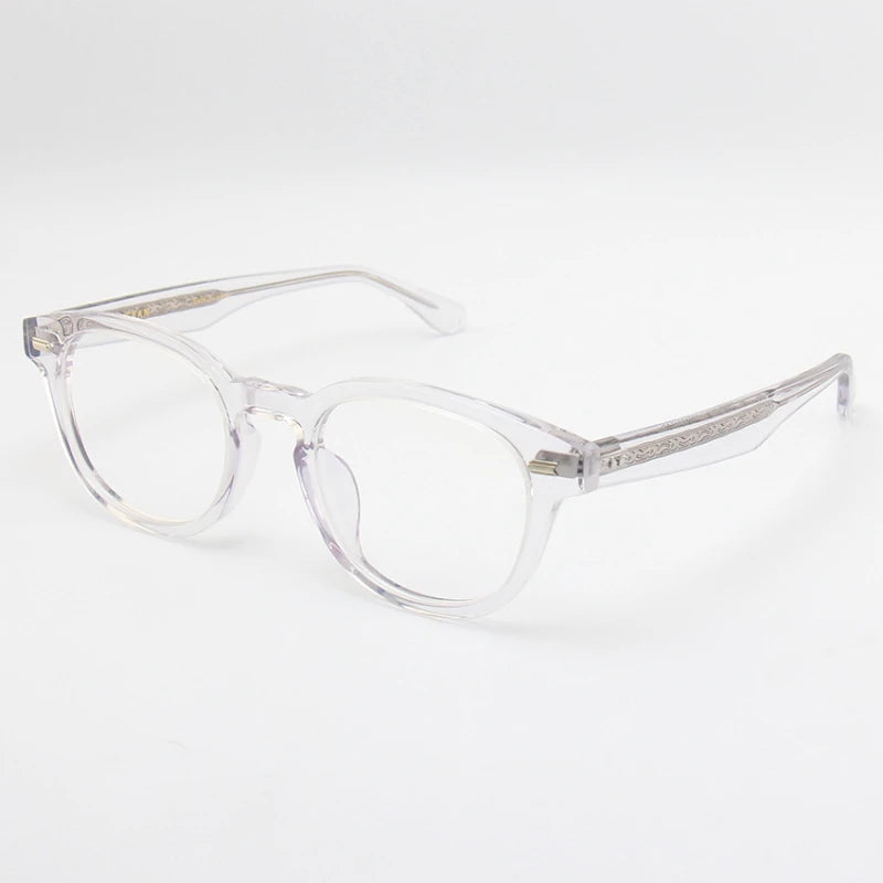 Black Mask Unisex Full Rim Round Oval Acetate Eyeglasses 22145
