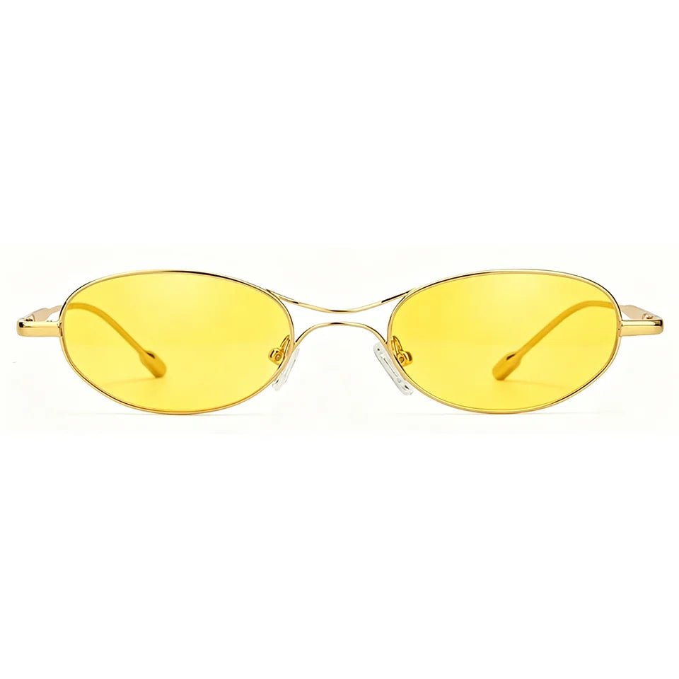 Esnbie Unisex Full Rim Oval Alloy Sunglasses 25S-M183SUN-1