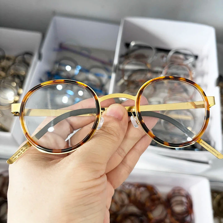 Bobbie Women's Full Rim Round Titanium Acetate Eyeglasses 621011