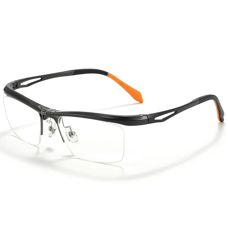 Muzz 9807 unisex flip up square alloy prescription eyeglasses — view 8