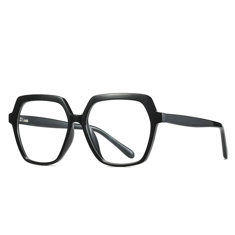 Zirosat Unisex Full Rim Square Polygon Tr 90 Alloy Eyeglasses 52018