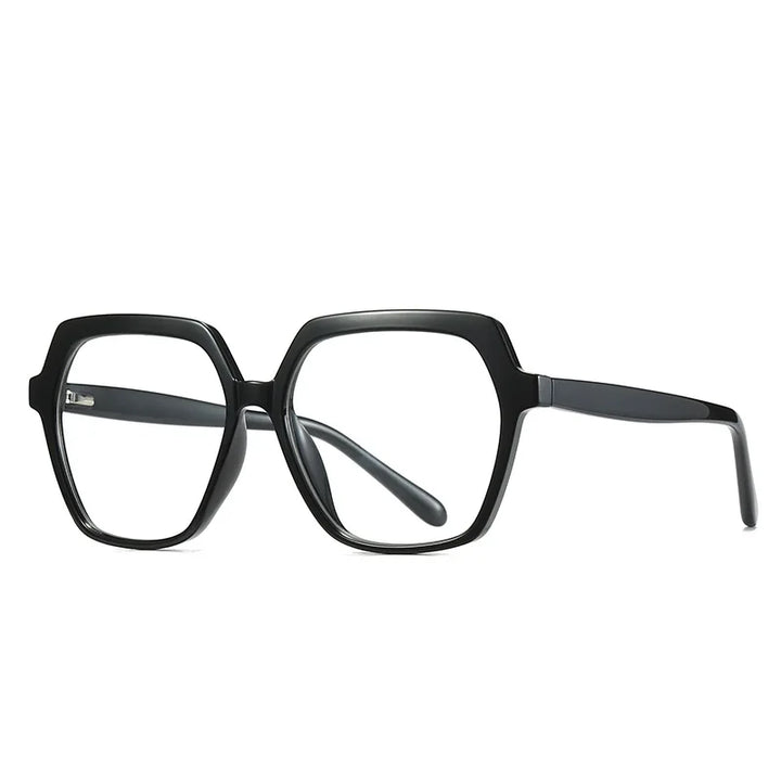 Zirosat Unisex Full Rim Square Polygon Tr 90 Alloy Eyeglasses 52018