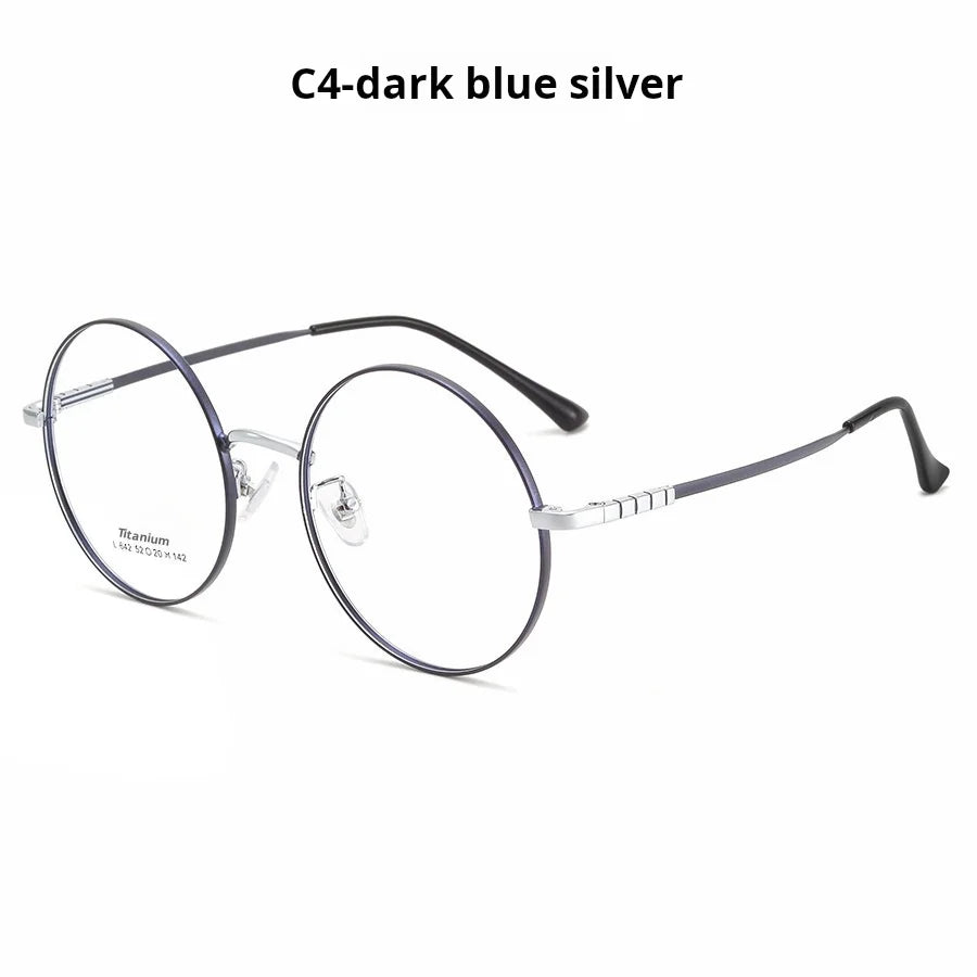 Xbora Women's Full Rim Round Titanium Eyeglasses 544642