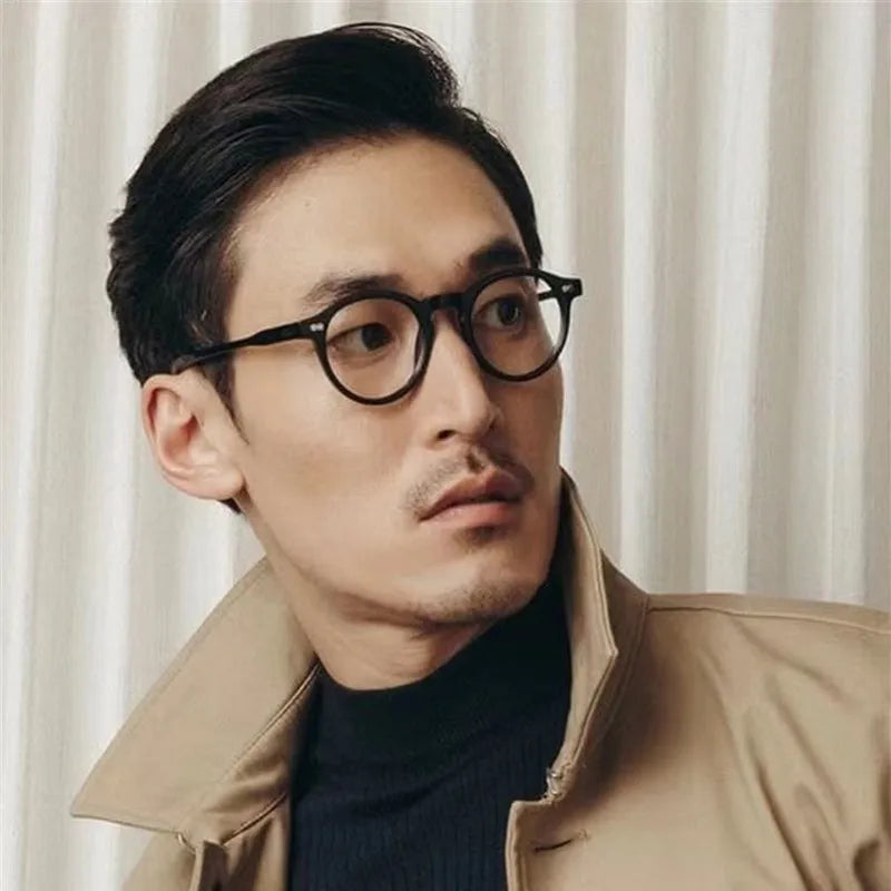 Bobbie Unisex Full Rim Round Acetate Eyeglasses 1201