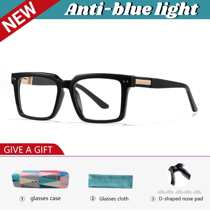 Vicky Unisex Full Rim Square Tr 90 Alloy Reading Glasses 360033