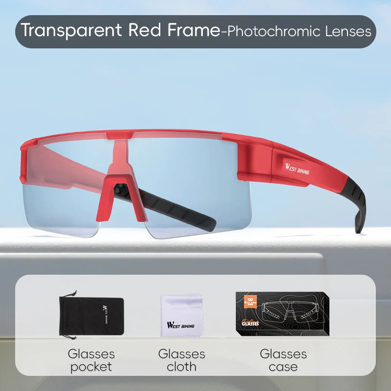 West Biking Unisex Semi Rim Square Over Frame Sunglasses 307031