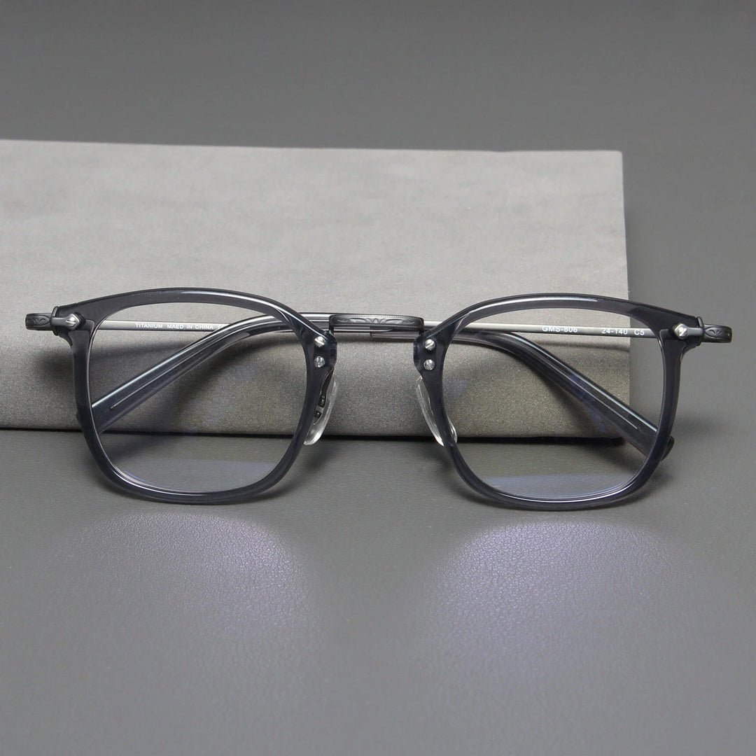 Blackmask Unisex Full Rim Square Titanium Eyeglasses B806