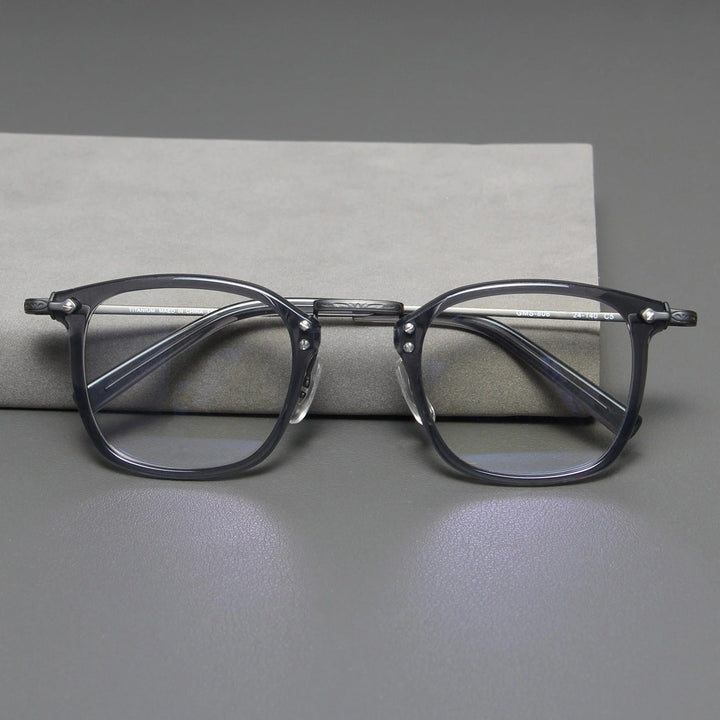 Blackmask Unisex Full Rim Square Titanium Eyeglasses B806