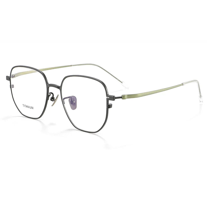 Aror Unisex Full Rim Polygon Square Titanium Eyeglasses 47813