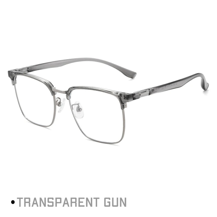 Gmei Unisex Full Rim Square Alloy Tr 90 Eyeglasses 77416
