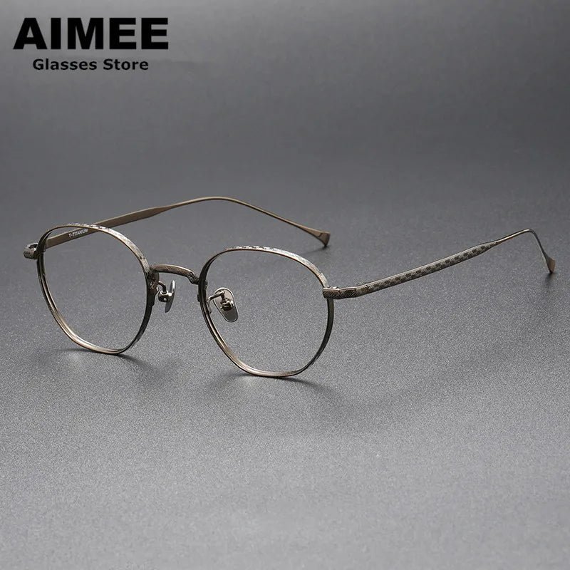 Aimee Unisex Full Rim Oval Round Titanium Eyeglasses 2163 Full Rim Aimee   